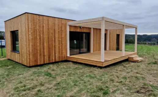 Galerie Skladový dům SINGLE WOOD 75M² rovná střecha